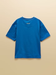 Joules Boys' Archie Blue Applique Graphic T-Shirt - Image 2 of 4