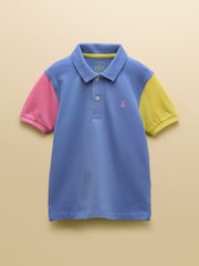 Joules Boys' Woody Pink/Blue Short Sleeve Polo Shirts 2 Pack - Image 2 of 7