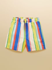 Joules Boys' Multi Stripe Printed Swim Shorts - Image 1 of 4