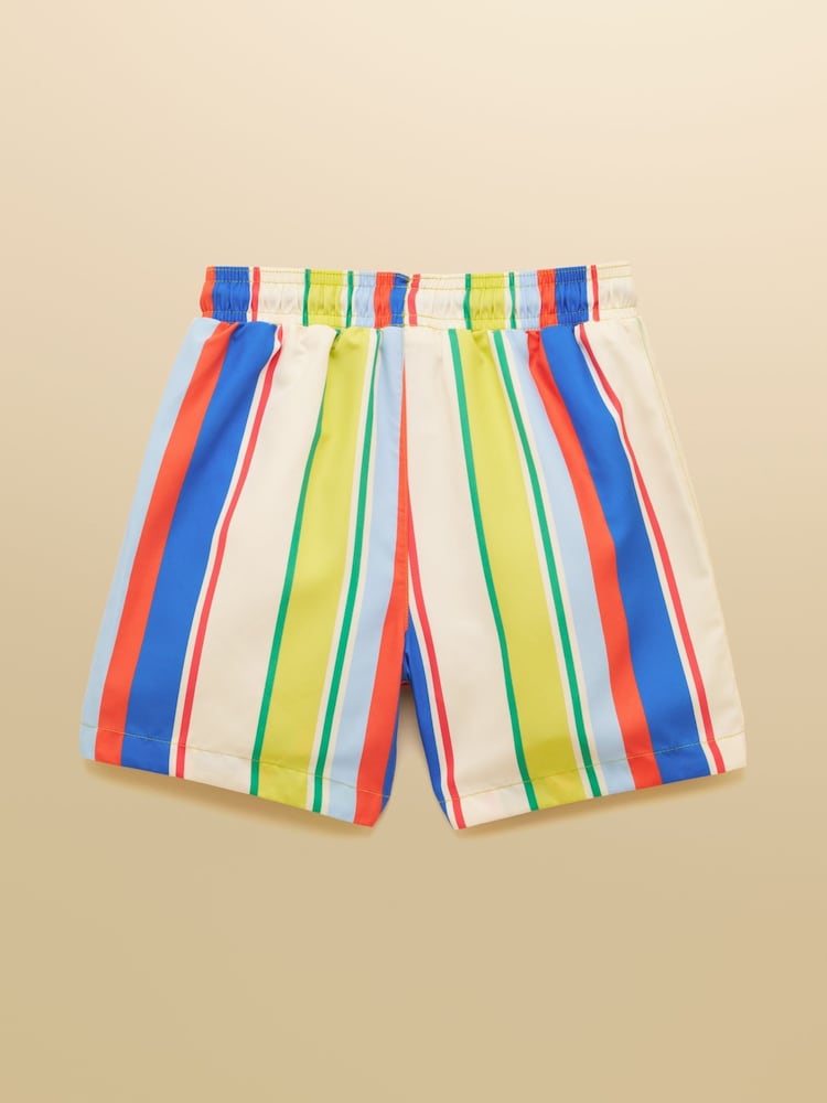 Joules Boys' Multi Stripe Printed Swim Shorts - Image 2 of 4 Joules Boys' Multi Stripe Printed Swim Shorts - Image 2 of 4