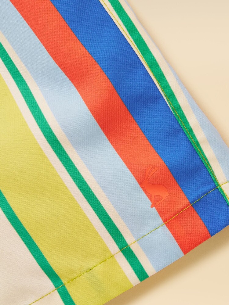 Joules Boys' Ocean Multi Striped Printed Swim Shorts - Image 6 of 6 Joules Boys' Ocean Multi Striped Printed Swim Shorts - Image 6 of 6