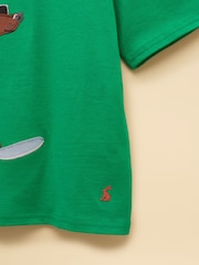 Πράσινο Σκύλος - Κοντομάνικο μπλουζάκι Joules με απλικέ γραφικά Archie για αγόρια - Εικόνα 7 του 8