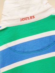 Joules Boys' Green & Blue Long Sleeve Rugby Shirt - Image 5 of 5