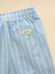 Joules Boys' Hadley Blue Striped Cotton Woven Shorts - Image 4 of 5
