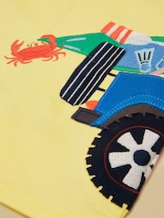 Joules Boys' Archie Yellow Applique Graphic T-Shirt - Image 5 of 5