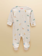 Joules Razamataz Cream Animals Cotton Babygrow - Image 2 of 5