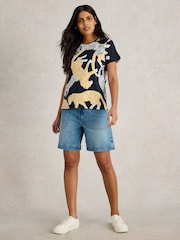 White Stuff Blue 100% Cotton Abbie T-Shirt - Image 1 of 6