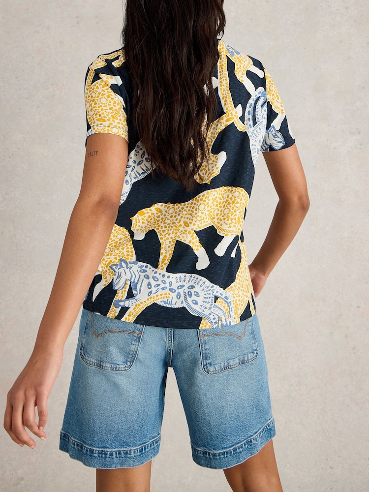 White Stuff Blue 100% Cotton Abbie T-Shirt - Image 2 of 6
