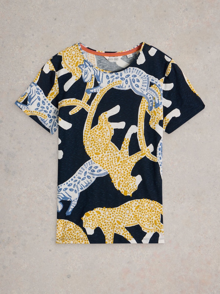 White Stuff Blue 100% Cotton Abbie T-Shirt - Image 5 of 6