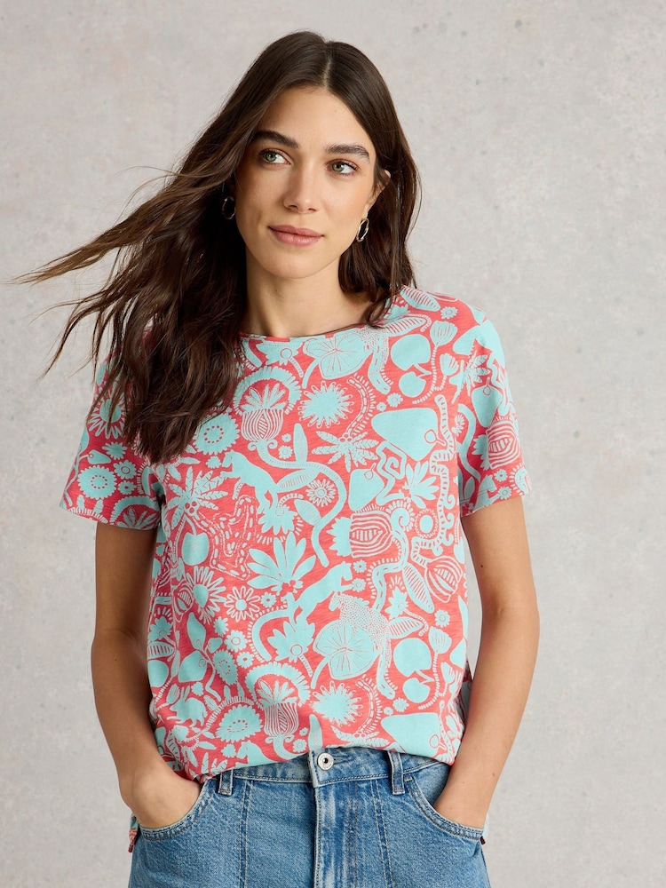 Rojo - White Stuff 100% Cotton Abbie T-Shirt - Imagen 1 de 6