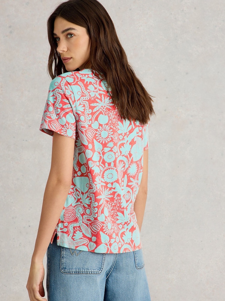 Rojo - White Stuff 100% Cotton Abbie T-Shirt - Imagen 2 de 6