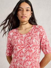 White Stuff Pink Madeline Dress - Image 4 of 6