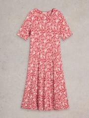 White Stuff Pink Madeline Dress - Image 5 of 6