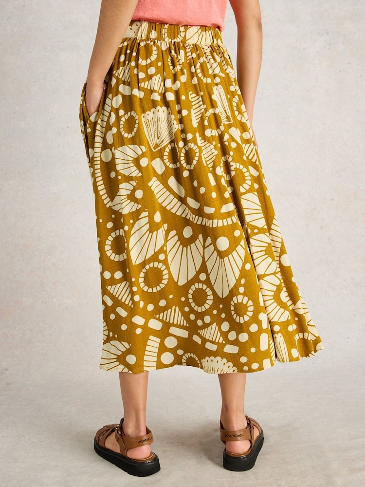 White Stuff Yellow Abigail Midi Skirt - Image 2 of 6 White Stuff Yellow Abigail Midi Skirt - Image 2 of 6