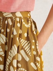 White Stuff Yellow Abigail Midi Skirt - Image 4 of 6