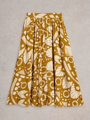 White Stuff Yellow Abigail Midi Skirt - Image 5 of 6