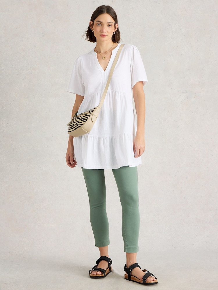 White Stuff White 100% Organic Cotton Maria Mix Tunic - Image 1 of 6