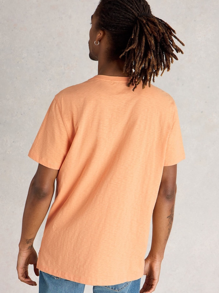 White Stuff Orange 100% Cotton Abersoch Surfs Up Graphic T-Shirt - Image 2 of 6