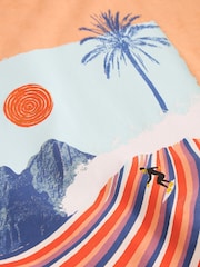 White Stuff Orange 100% Cotton Abersoch Surfs Up Graphic T-Shirt - Image 6 of 6