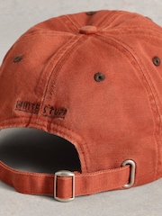White Stuff Orange 100% Cotton Baseball Cap - Image 2 of 2