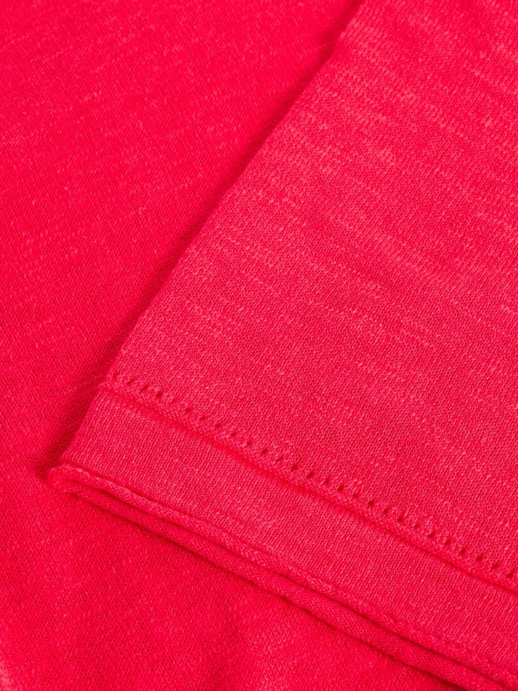 White Stuff Pink Kate Linen Blend T-Shirt - Image 6 of 6