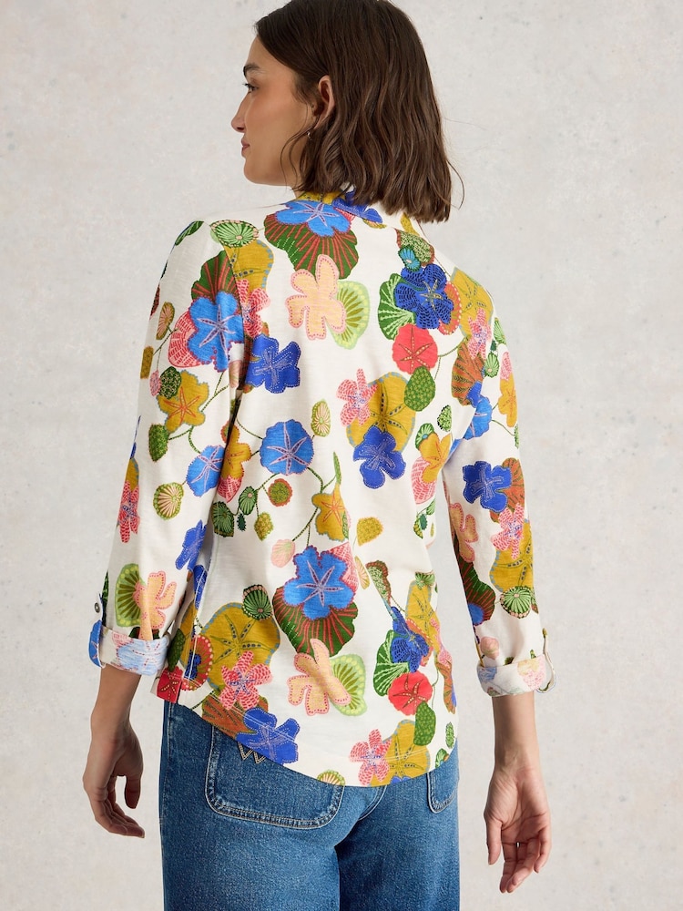 White Stuff White 100% Cotton Annie Jersey Shirt - Image 2 of 6