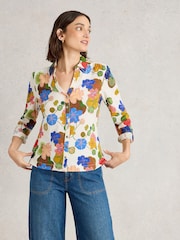 White Stuff White 100% Cotton Annie Jersey Shirt - Image 3 of 6