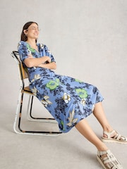 White Stuff BRT BLUE Megan Jersey Dress - Image 4 of 6