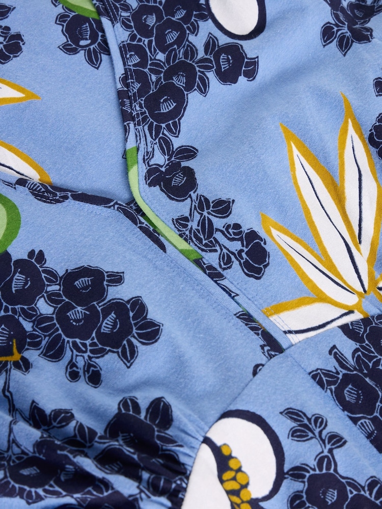 White Stuff BRT BLUE Megan Jersey Dress - Image 6 of 6