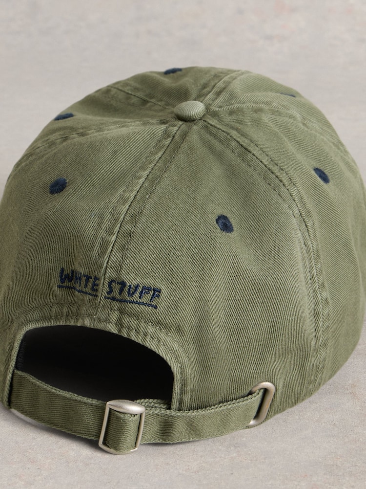 White Stuff Green 100% Cotton Baseball Cap - Image 2 of 2