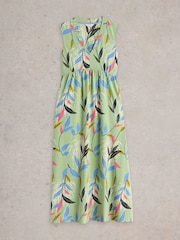 White Stuff Green Archer Jersey Maxi Dress - Image 5 of 6