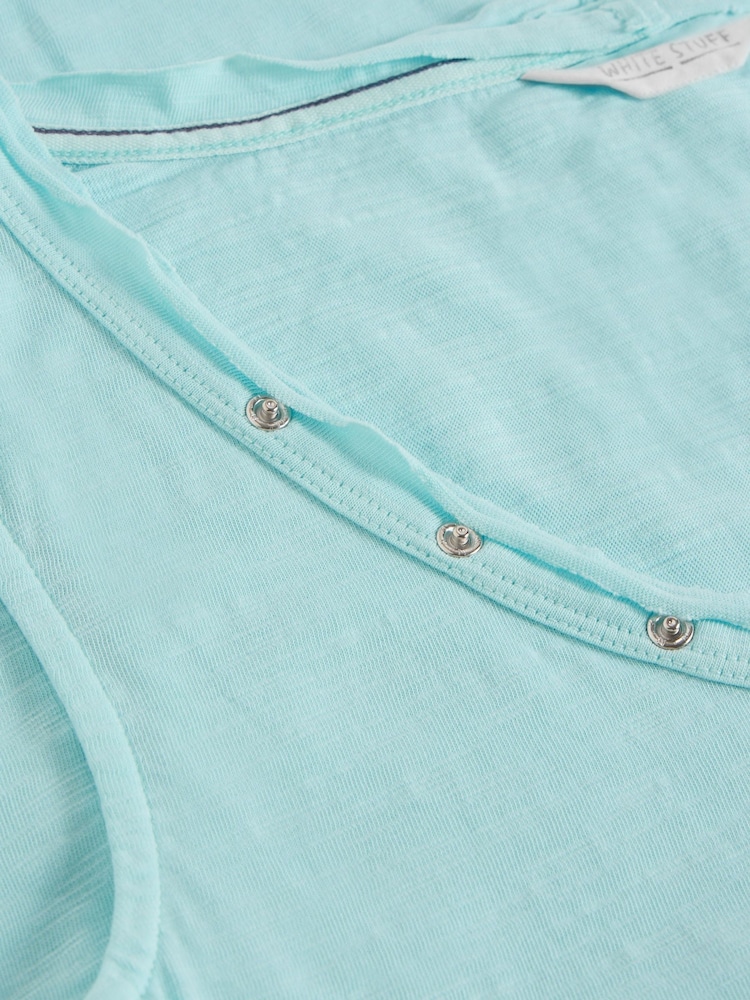 White Stuff Blue 100% Organic Cotton Ava Vest - Image 6 of 6