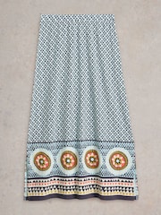 White Stuff Blue Fay Jersey Maxi Column Skirt - Image 5 of 6