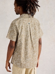 White Stuff Green 100% Cotton Finsbury Leaf Printed Shirt - Image 2 of 6
