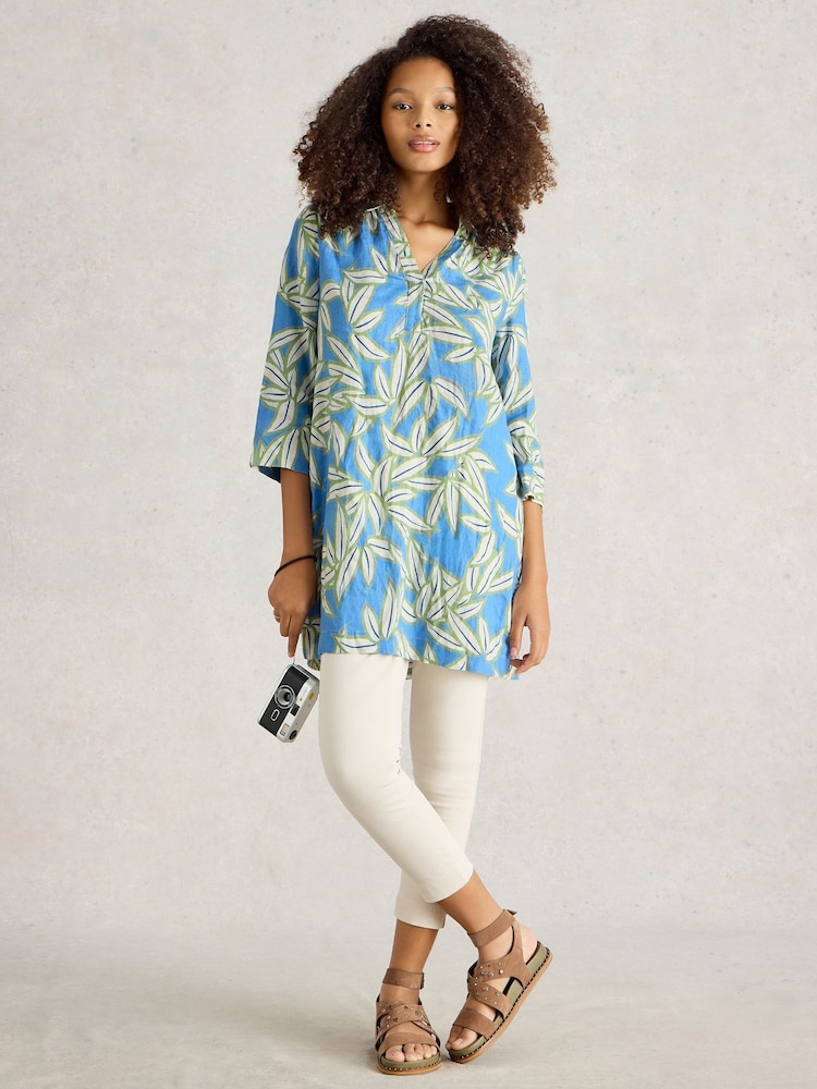 White Stuff Blue Blake 100% Linen Tunic - Image 1 of 6 White Stuff Blue Blake 100% Linen Tunic - Image 1 of 6