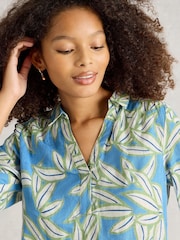 White Stuff Blue Blake 100% Linen Tunic - Image 4 of 6