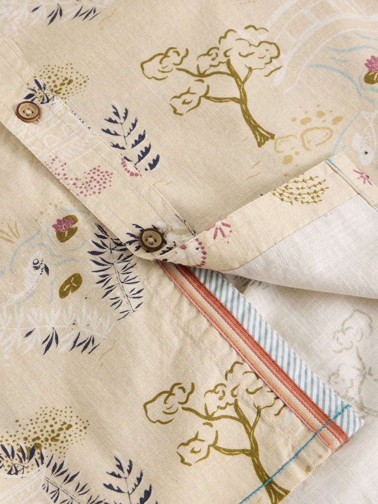 White Stuff Natural 100% Organic Cotton Finsbury Kyoto Printed Shirt - Image 6 of 6