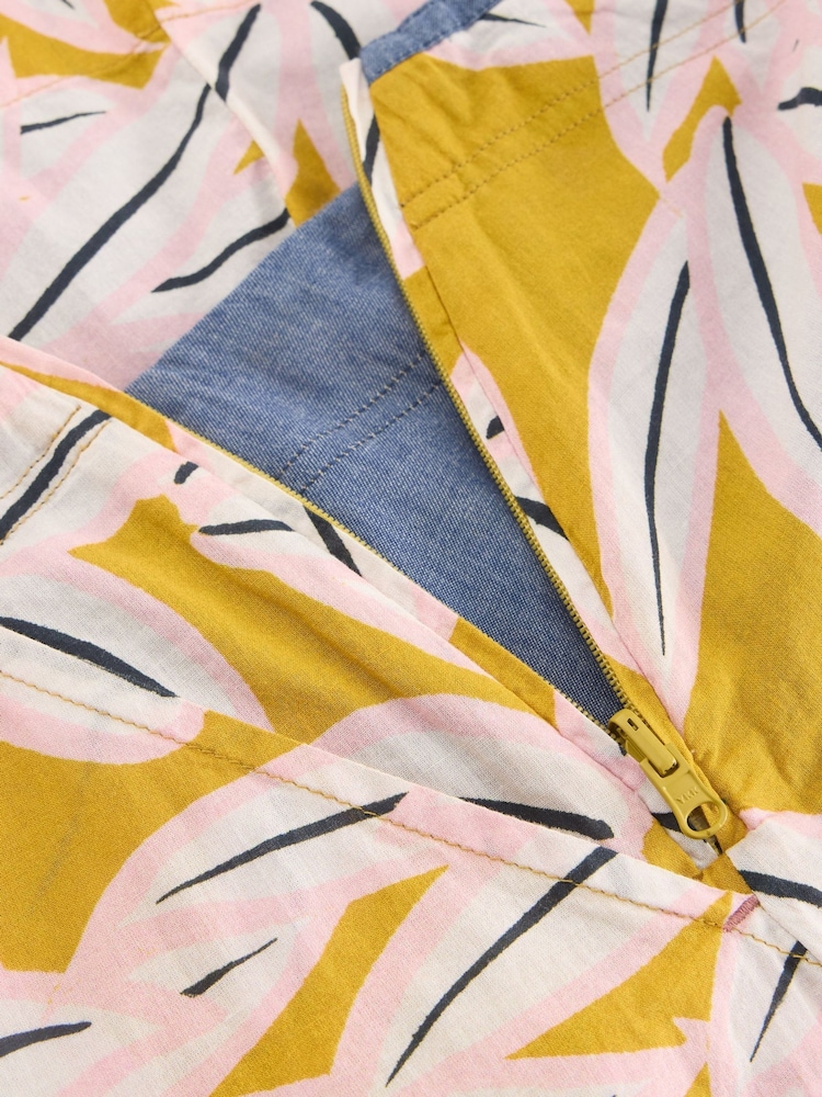White Stuff Yellow Cotton Nell Reversible Skirt - Image 7 of 7