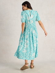 White Stuff Blue Lucy Midi Dress - Image 2 of 6