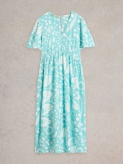 White Stuff Blue Lucy Midi Dress - Image 5 of 6
