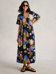 White Stuff NAVY MULTI Lucy Midi Dress - Image 1 of 6