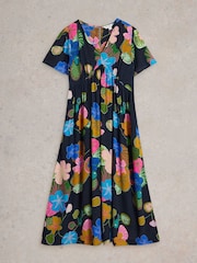 White Stuff NAVY MULTI Lucy Midi Dress - Image 5 of 6