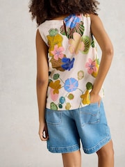 White Stuff cream 100% Organic Cotton Paradise Cotton Vest - Image 3 of 6