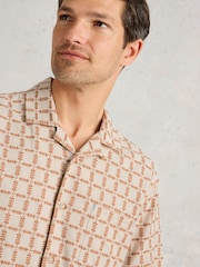 White Stuff Natural 100% Organic Cotton Short Sleeve Overdye Check Shirt - Image 4 of 6