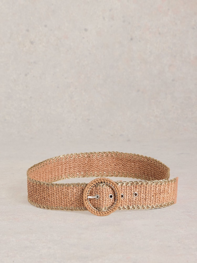 Natural - White Stuff Raffia Belt - Imagen 2 de 3