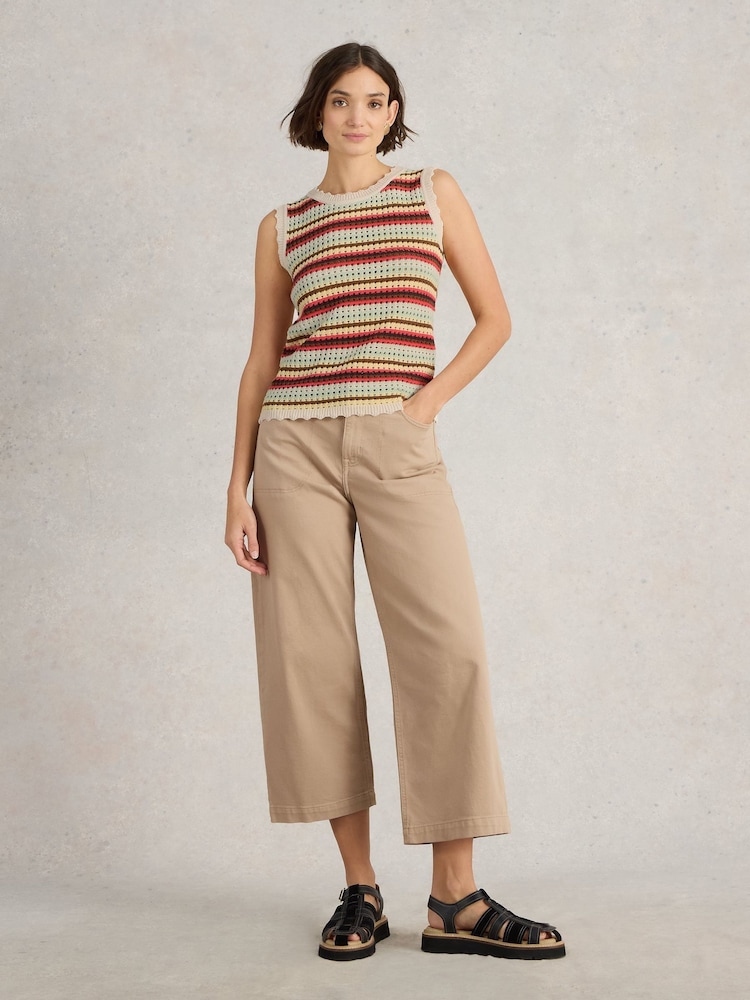 White Stuff Natural Cotton Sunny Stripe Tank - Image 1 of 6 White Stuff Natural Cotton Sunny Stripe Tank - Image 1 of 6