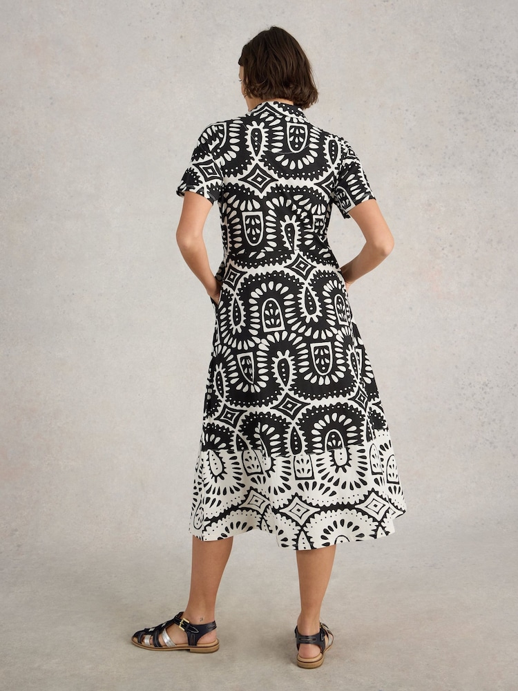 White Stuff Black Rua Jersey Shirt Dress - Image 2 of 6