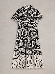 White Stuff Black Rua Jersey Shirt Dress - Image 5 of 6