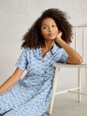 White Stuff Blue Ria Jersey Shirt Dress - Image 2 of 6
