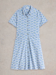 White Stuff Blue Ria Jersey Shirt Dress - Image 5 of 6